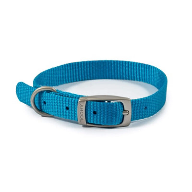 Image of Ancol Viva Lightweight Buckle Collar Blue, Size 2 To Fit 26-31 Cm, Weather Proof