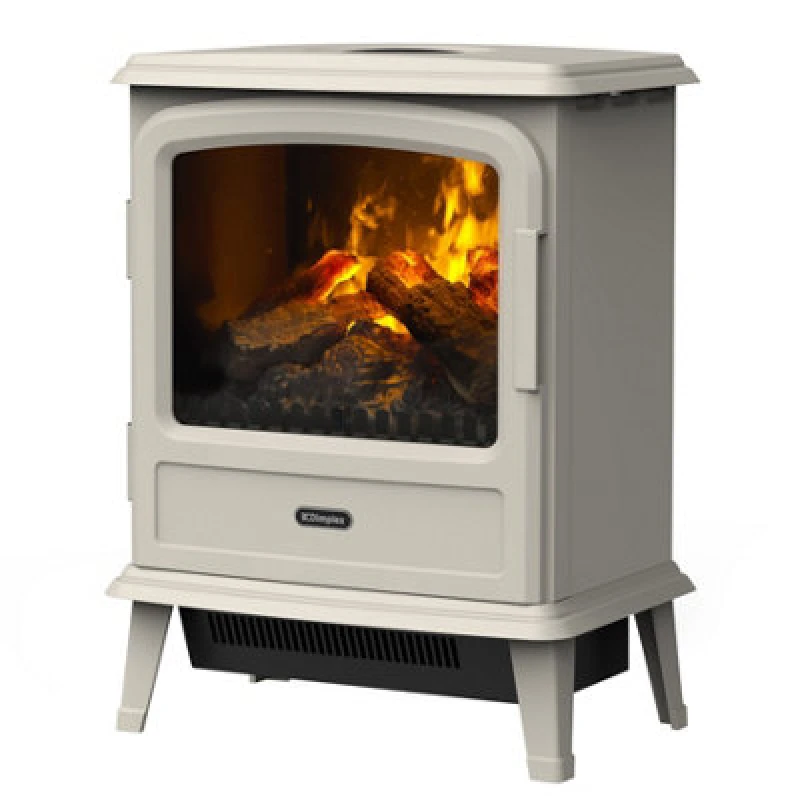 Image of Dimplex Evandale 2000W Matt Pebble Cast Iron Effect Electric Stove (H)580mm (W)440mm