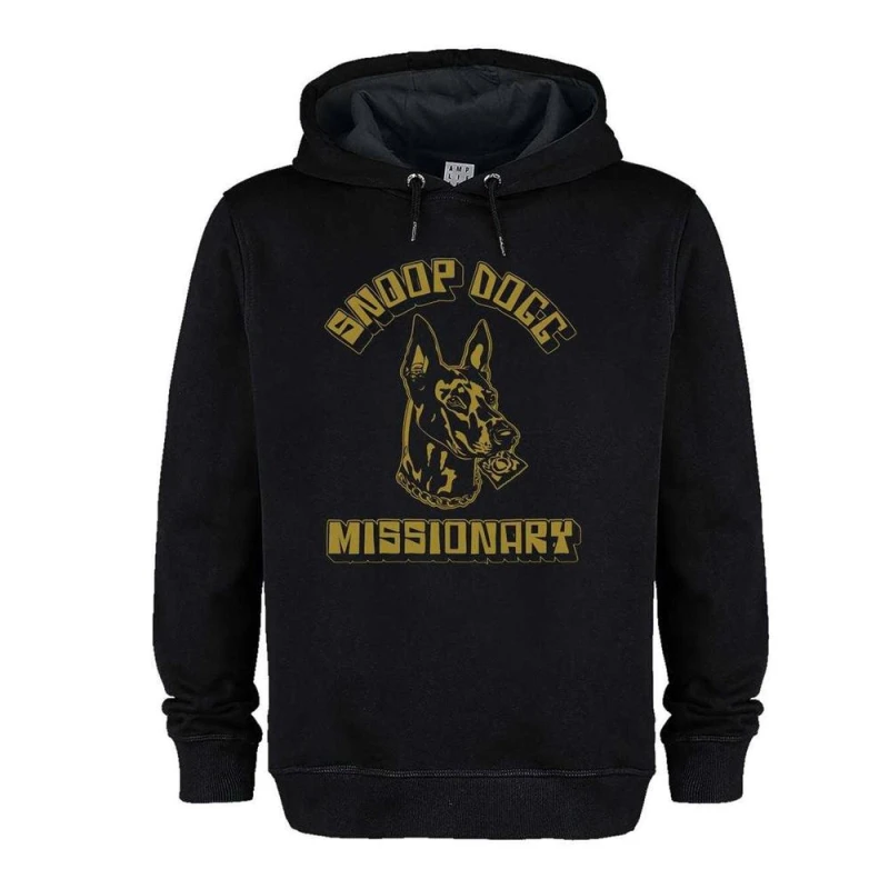 Image of Amplified Mens Missionary Snoop Dogg Hoodie in Black Size: XS Black Male XS