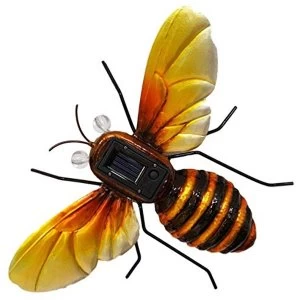 Image of Handmade Metal Honey Bee Wall Art Solar Light (One Random Supplied)