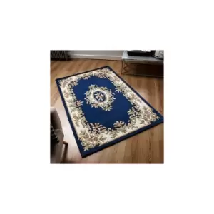 Image of Oriental Weavers - Royal Indian Blue 69cm x 137cm Half Moon - Blue