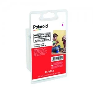 Image of Polaroid Canon CLI571XL Magenta Inkjet Cartridge