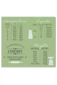 Image of Personalised Chopping Board - Conversions - Green