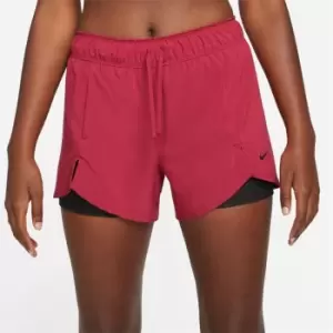 Image of Nike Pro Flex Womens 2-in-1 Shorts - Red