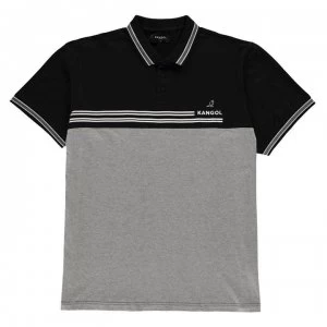Image of Kangol XL West Polo Shirt Mens - Black/Grey