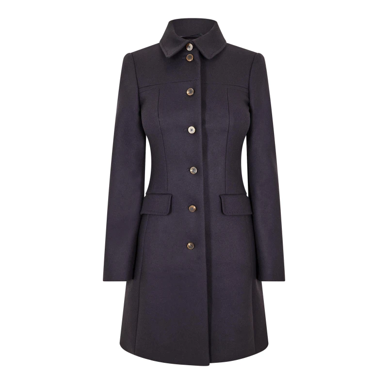 Image of Boss Womens Ciera1 101 Overcoat Open Blue female 4 (XXS)