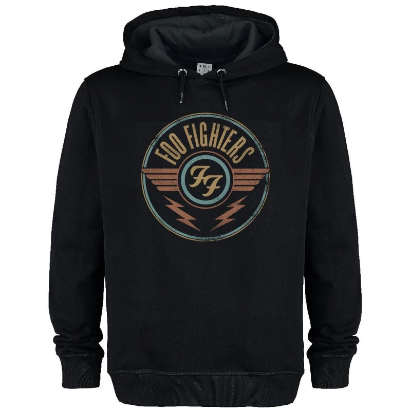 Image of Amplified Amplified Men Air Foo Fighters Hoodie in Black Size: X-Small Black XS Male 5063425487639