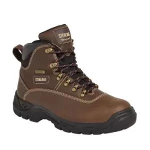 Image of Sterling Steel SS813SM Brown Waterproof Safety Hiker - Size 12