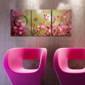 Image of 3P3040CS-84 Multicolor Decorative Canvas Wall Clock (3 Pieces)