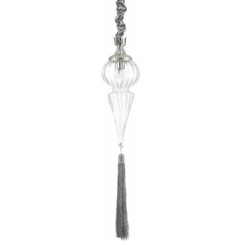 Image of Ideal Lux Lighting - Ideal Lux Hammam - 1 Light Ceiling Pendant Silver