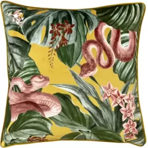 Image of Furn. - Medinilla Tropical Cushion Mustard - Mustard