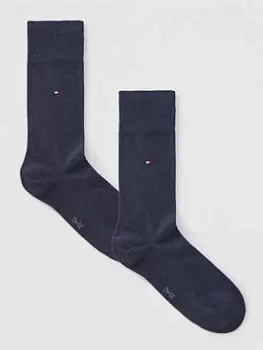 Image of Tommy Hilfiger 2 Pack Classic Socks, Blue, Size 9-11, Men