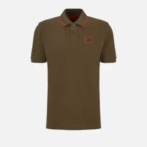 Image of HUGO Mens Demlock Polo Shirt - Dark Green - M