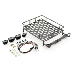 Image of Fastrax Black Aluminium Luggage Rack W/Led Lamps L165Mm X W112Mm