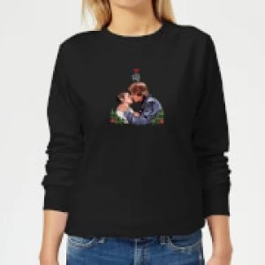 Image of Star Wars Mistletoe Kiss Womens Christmas Sweatshirt - Black - 3XL - Black