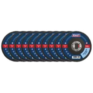 Image of Sealey 40Grit Flap Discs Zirconium 115mm 22mm Bore - Pack of 10 - FD1154010