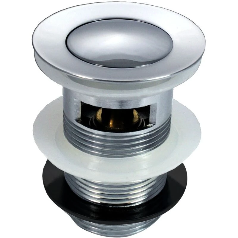 Image of Nes Home Newport Square Bathroom Basin Hot & Cold Tap & Waste Chrome Silver unisex