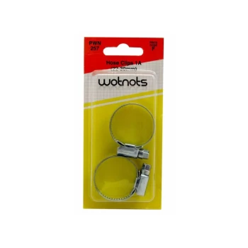 Image of WOT-NOTS Hose Clips M/S 1A 22-30mm - Pack of 2 - PWN257