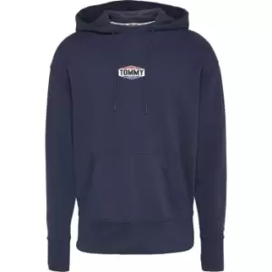 Image of Tommy Jeans Patch Logo Hoodie - Blue