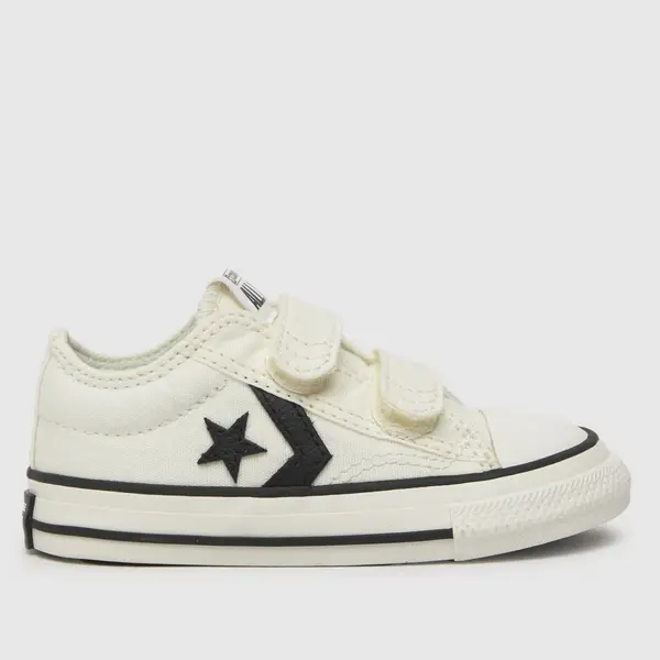 Image of Converse white & Black star player 76 v Boys Toddler trainers White/Black UK 3 (EU 19)