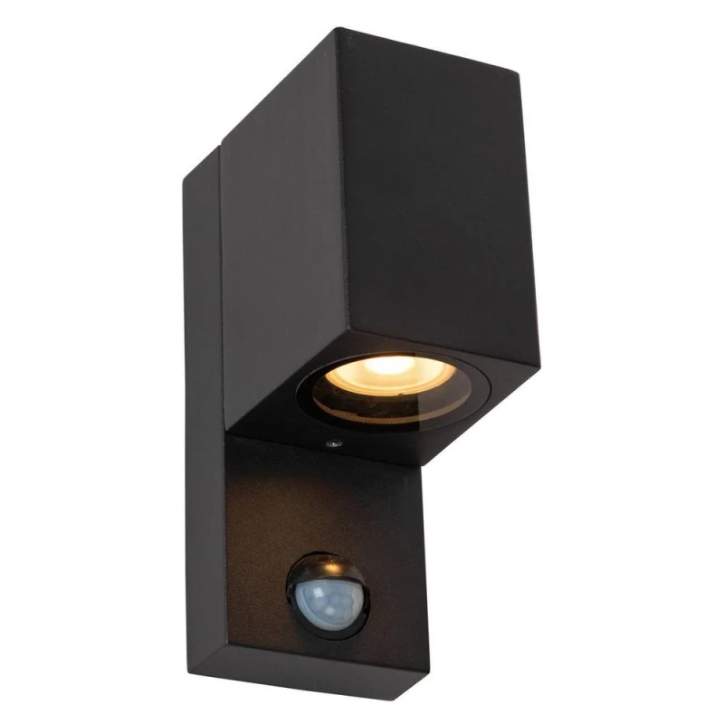Image of Lucide Lucide Zaro Ir Outdoor Down Light with PIR Sensor - Black