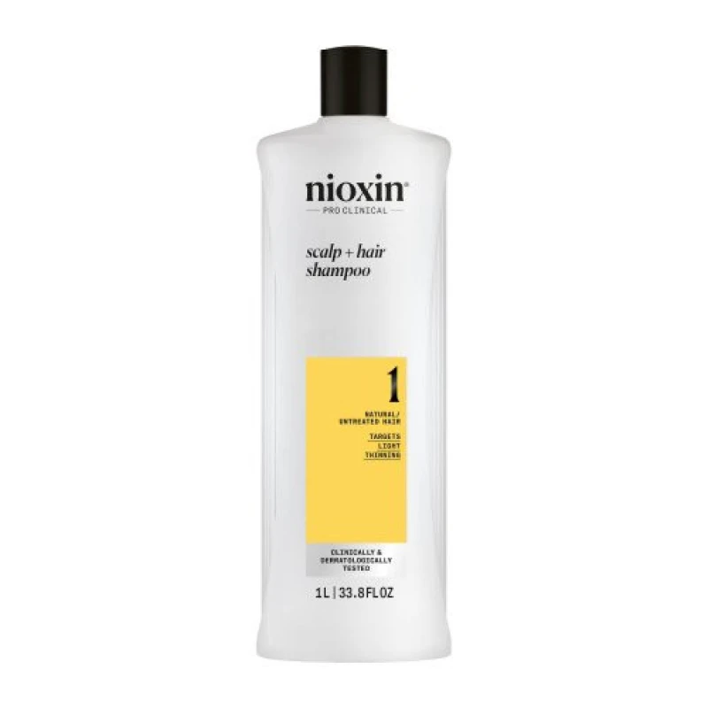 Image of Nioxin Nioxin Systems Shampoo, System 1 1000ml in Clear Clear One Size Unisex 4064666843162