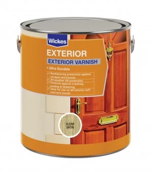 Image of Wickes Exterior Varnish - Clear Satin 2.5L