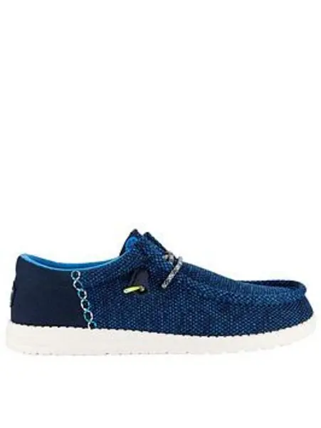 Image of Heydude Wally Funk Open Mesh Boat Shoe - Blue, Navy, Size 7, Men Navy W0NV6 Male 7