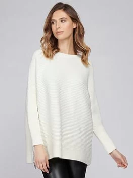 Image of Barbour International Galvez Rib Knit Jumper - White, Size 16, Women