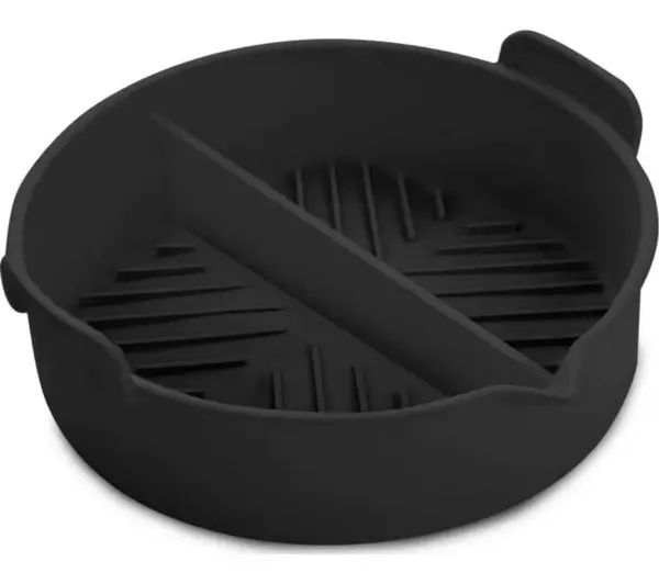 Image of TOWER T843094 Non-stick Round Tray with Divider - Black