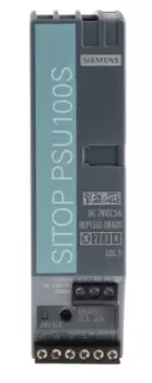 Image of Siemens SITOP PSU100S Switch Mode DIN Rail Power Supply 85 132V ac Input, 24V dc Output, 2.5A 60W