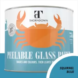 Image of Thorndown Squirrel Blue Peelable Glass Paint 150ml - Opaque
