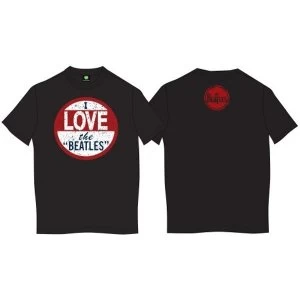 Image of The Beatles - I Love The Beatles Unisex Large T-Shirt - Black