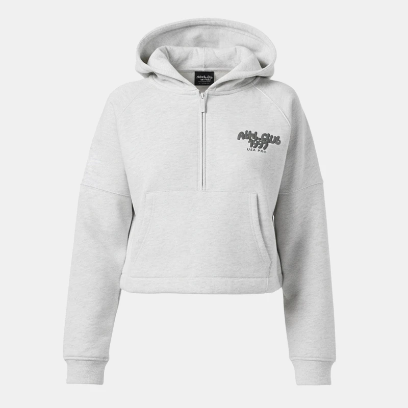 Image of USA Pro Oversized half Zip Fleece Top - Grey Grey 8