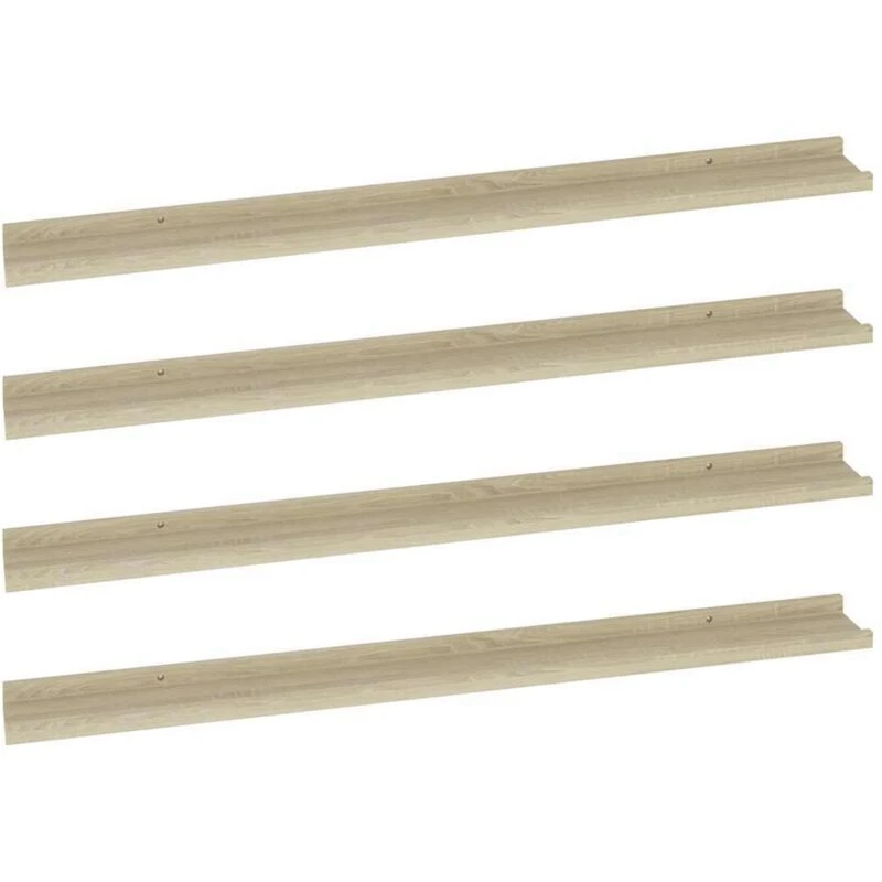 Image of VIDAXL Wall Shelves 4 pcs Sonoma Oak 100x9x3cm Vidaxl 8720286417881