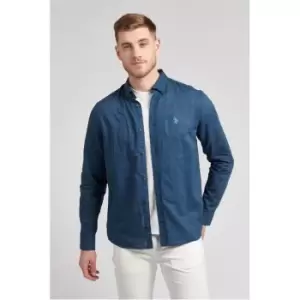 Image of US Polo Assn Linen Shirt - Blue