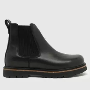 Image of BIRKENSTOCK Highwood Leather Chelsea Boots In Black