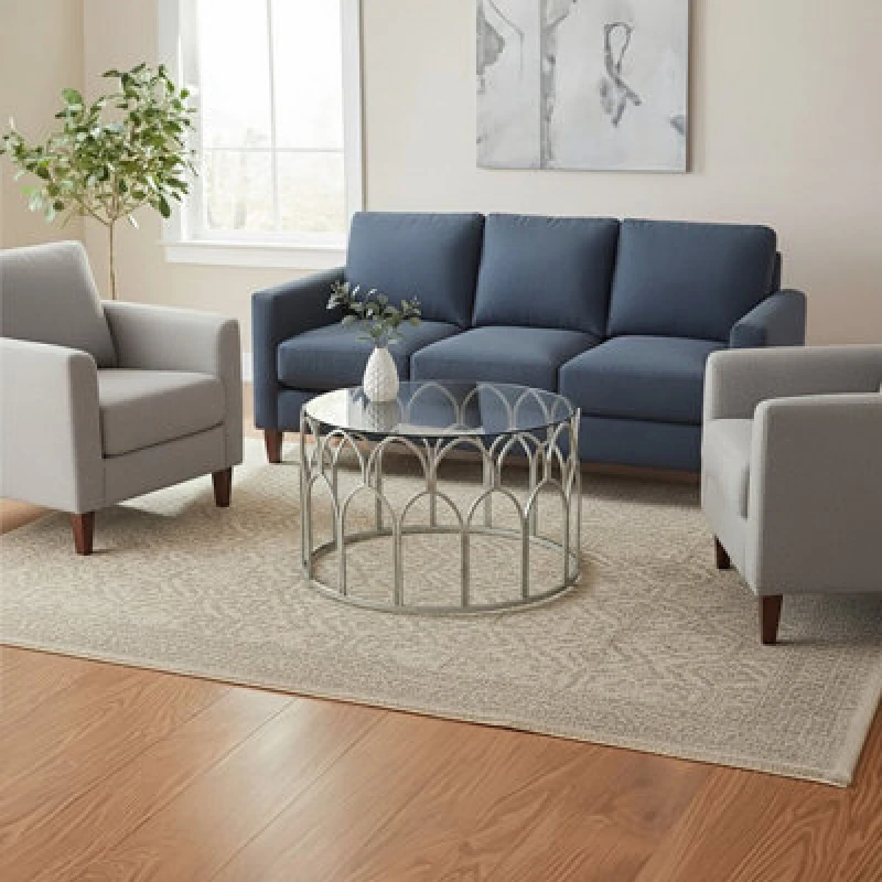 Image of Orsina Merlin Silver Leaf Coffee Table