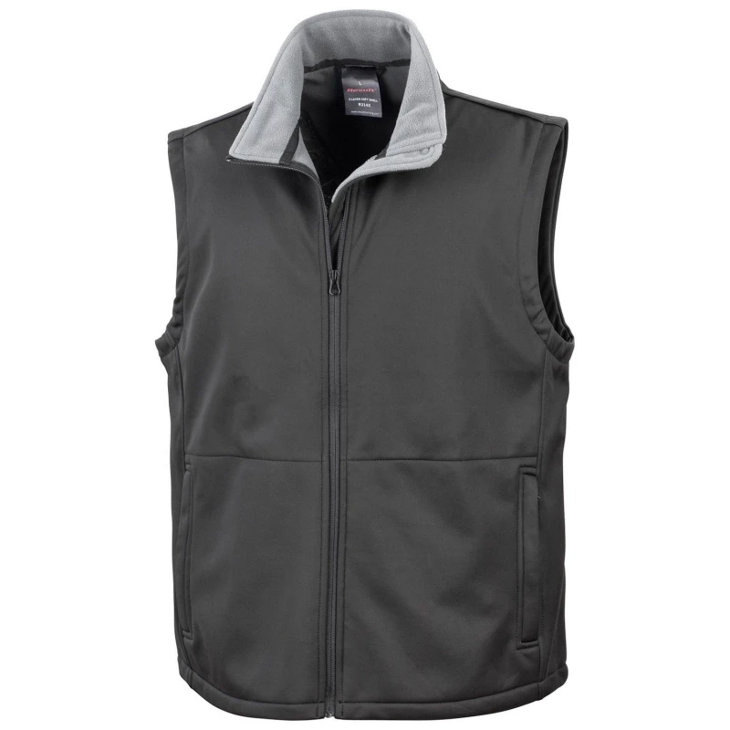 Image of Result Core Mens Softshell Body Warmer in Black Size: Medium Black Male M