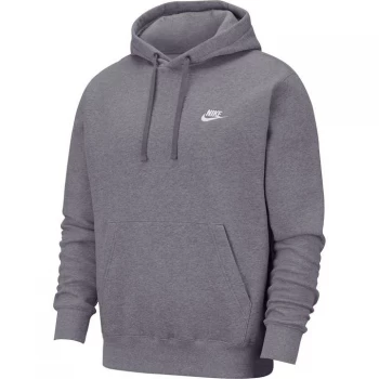 Image of Nike Sportswear Club Overhead Hoodie - Charcoal Heather, Charcoal Heather Size M Men