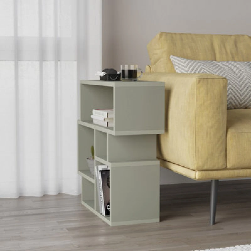 Image of Decortie Karma Modern Multipurpose Side Table H60.5cm Ash Green