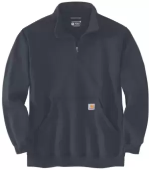 Image of Carhartt Quarter-Zip Sweatshirt, blue Size M blue, Size M