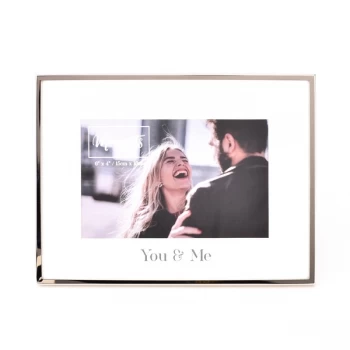 Image of Moments Silver with Mount Photo Frame 6" x 4" - You & Me