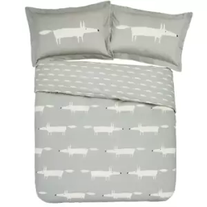 Image of Scion Mr Fox Kingsize Duvet Cover, Silver