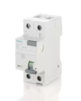 Image of Siemens, 16A Instantaneous RCD, Trip Sensitivity 30mA, Type A, DIN Rail