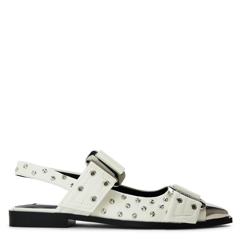 Image of Steve Madden Womens Grand Ave S Flat Sandals White female 4 (37)