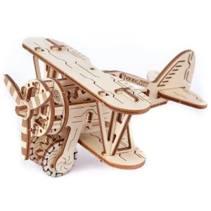 Image of Biplane Wooden City 3D Wooden Model Kit
