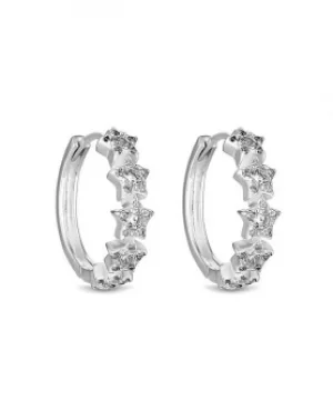 Image of Simply Silver Star Hoop Earring