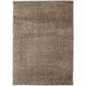 Image of Modern Very Soft Velvet Shaggy Natural Rug Deep Pile Home Carpet in 80x150cm (2'6''x5'0'')