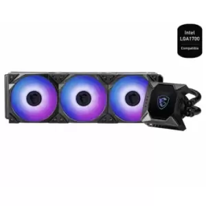 Image of MSI MPG CORELIQUID K360 V2 Liquid CPU Cooler '360mm Radiator 2.4'' LCD display with fan 3x 120mm ARGB PWM Fan Center Supports Intel and AM